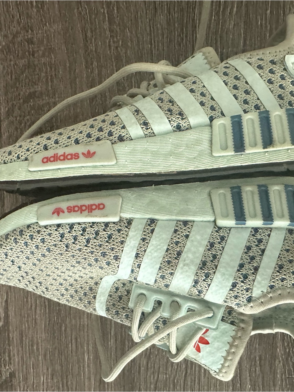 Adidas Originals NMD_R1 running White and Blue Lace-Up